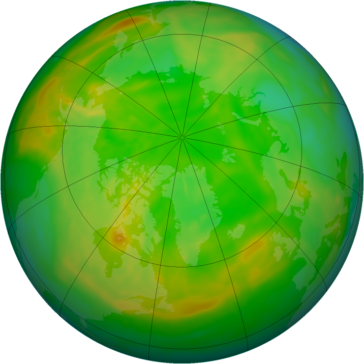 Arctic ozone map for 26 June 2015